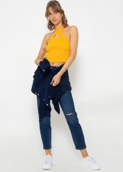 Halterneck Strick Top, Gelb 14 Halterneck Strick Top, Gelb -Sassyclassy 16 02 2024 Lea4807 CR2