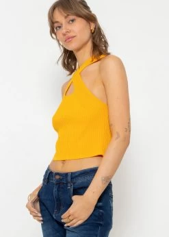 Halterneck Strick Top, Gelb 18 Halterneck Strick Top, Gelb -Sassyclassy 16 02 2024 Lea4815 CR2