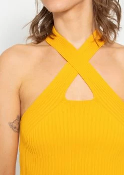 Halterneck Strick Top, Gelb 19 Halterneck Strick Top, Gelb -Sassyclassy 16 02 2024 Lea4835 CR2