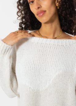 Zweifarbiger Strickpullover - Offwhite-beige 15 Zweifarbiger Strickpullover - Offwhite-beige -Sassyclassy Pauline 11 03 202410538 CR2