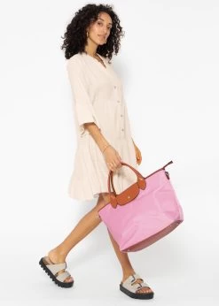 Musselin Kleid, Hellbeige -Sassyclassy Pauline8215 CR2