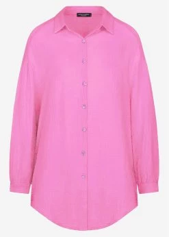 Musselin Bluse Oversize, Pink 17 Musselin Bluse Oversize, Pink -Sassyclassy S1201B3662 Bust
