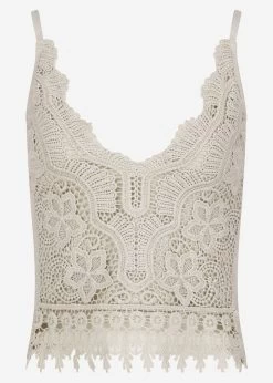 Spitzen-Top, Beige -Sassyclassy S1201B3694 Bust