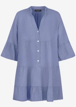 Musselin Kleid, Blau -Sassyclassy S2206B3859 Bust6Z44EiDl351aQ