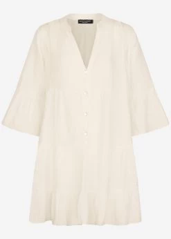 Musselin Kleid, Hellbeige -Sassyclassy S2206B4795 Bust