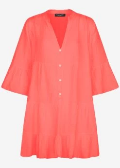 Musselin Kleid, Koralle -Sassyclassy S2206B4812 Bust 2 2