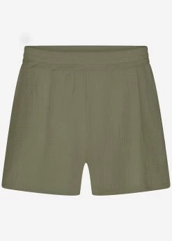 Musselin Shorts, Khaki -Sassyclassy S2206B4841 Bust 2