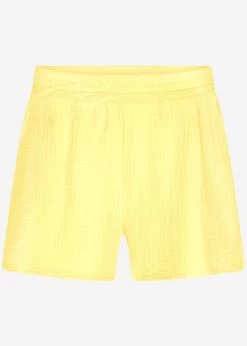 Musselin Shorts, Gelb -Sassyclassy S2206B4843 Bust27Jx3a0oJ6F4n 2