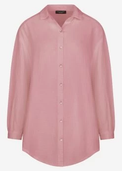 Musselin Bluse Oversize, Altrosa -Sassyclassy S2209B5083 Bust