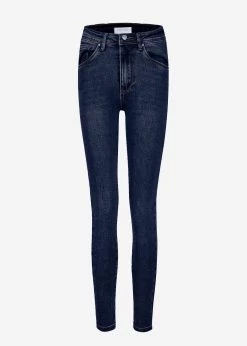 Stretchy Highwaist Push Up Jeans, Dunkelblau -Sassyclassy S3202B5516 Bust