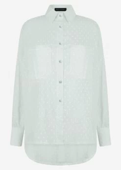 Oversize Plumetis Bluse, Hellgrün -Sassyclassy S3203B5660 Bustg0iuefu5lu8V8