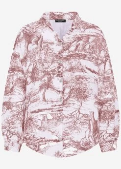 Musselin Bluse Mit Print, Weinrot 19 Musselin Bluse Mit Print, Weinrot -Sassyclassy S3203B5705 Bust
