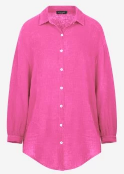 Musselin Bluse Oversize, Orchidee 19 Musselin Bluse Oversize, Orchidee -Sassyclassy S3204B5855 Bust