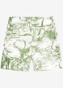 Musselin Shorts Mit Print, Khaki -Sassyclassy S3206B5966 Bust