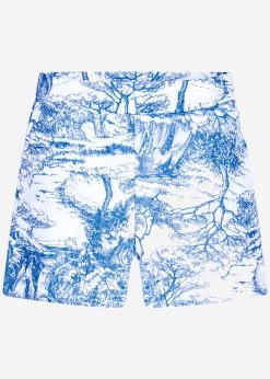 Musselin Shorts Mit Print, Blau -Sassyclassy S3206B5968 Bust