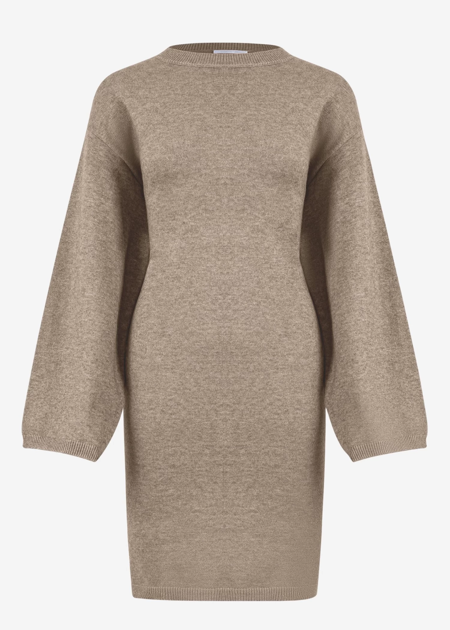 Oversize Kleid In Strick - Taupe 10 Oversize Kleid In Strick - Taupe – Bild 8