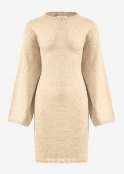 Oversize Kleid In Strick - Beige -Sassyclassy S3206B5989 bustMwi6Rh8sevSCb