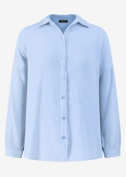 Musselin Bluse Im Regular Fit - Hellblau -Sassyclassy S3207B6069 Bust