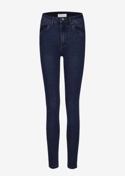 Stretchy Mid Waist Push Up Jeans - Dunkelblau -Sassyclassy S3209D6357 Bust