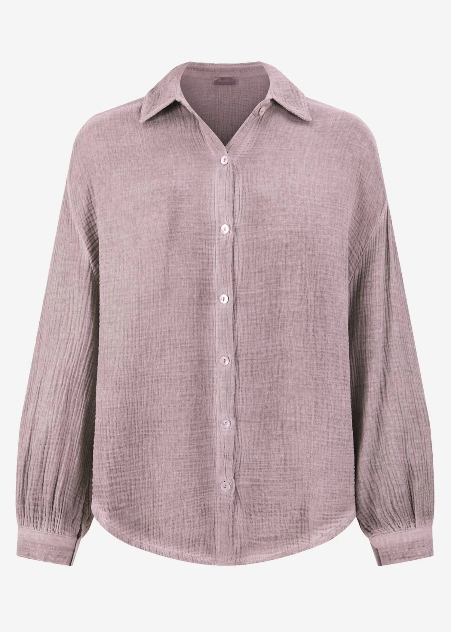 Verwaschene Musselin Bluse - Altrosa 12 Verwaschene Musselin Bluse - Altrosa – Bild 10