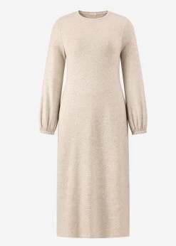 Super Soft Jerseykleid In Midilänge - Taupe -Sassyclassy S3209K6374 Bust