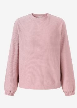 Langarmshirt In Waffelpiqué - Rosa -Sassyclassy S3211W6690 bust