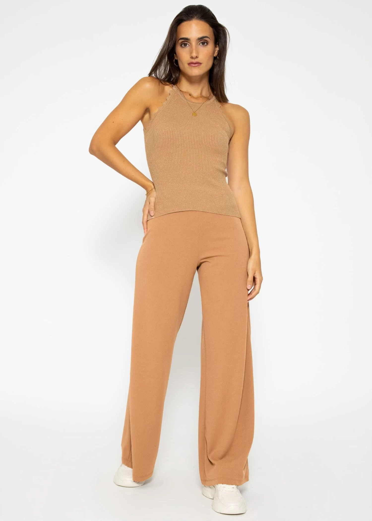 Lurex Stricktop - Camel 10 Lurex Stricktop - Camel – Bild 8