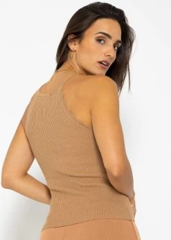 Lurex Stricktop - Camel 23 Lurex Stricktop - Camel -Sassyclassy SASSYCLASSY Lurex stricktop camel S3207T6147 8