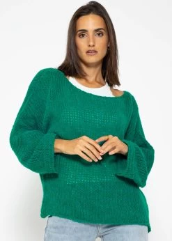 Oversize Pullover - Grün 14 Oversize Pullover - Grün -Sassyclassy SASSYCLASSY oversize Pullover grun S3208P6176 3