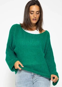 Oversize Pullover - Grün 17 Oversize Pullover - Grün -Sassyclassy SASSYCLASSY oversize Pullover grun S3208P6176 4