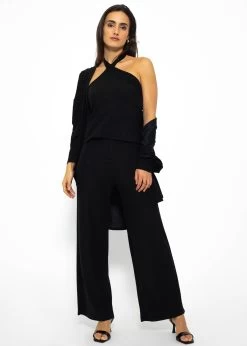 Oversize Lurex Bluse - Schwarz -Sassyclassy SASSYCLASSY oversize lurex bluse schwarz S3207E6110 1