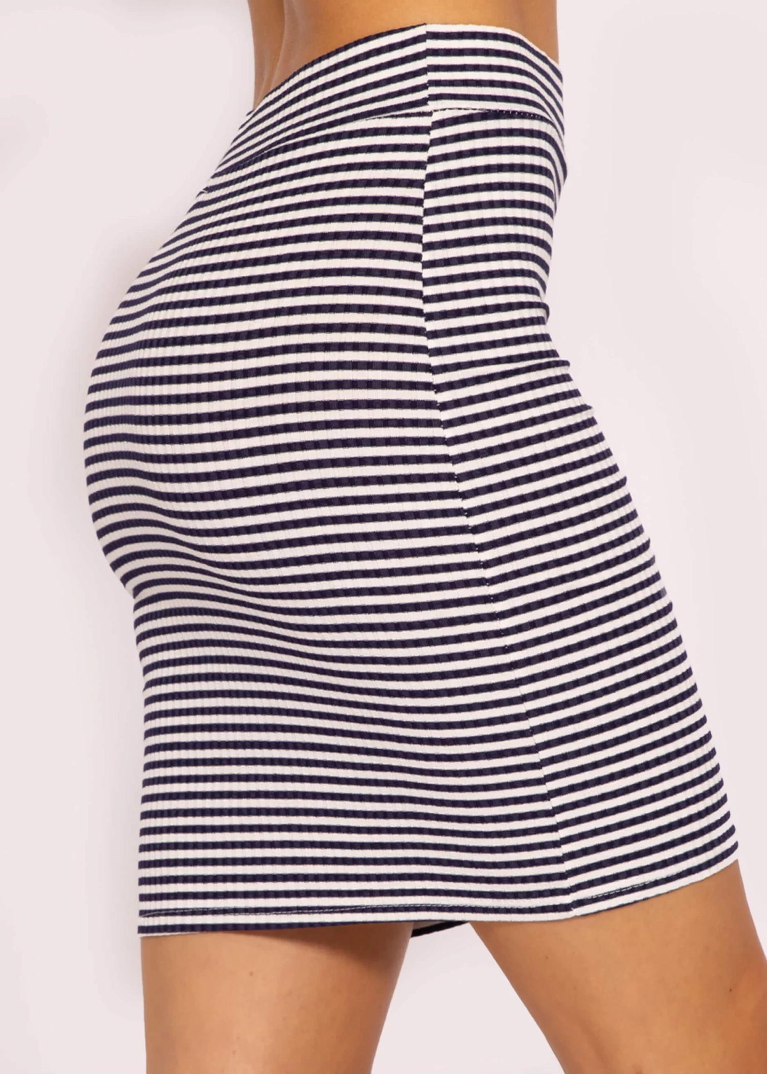 Gestreifter Rip-Jersey Rock, Blau-weiß 8 Gestreifter Rip-Jersey Rock, Blau-weiß – Bild 6