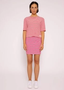 Gestreifter Rip-Jersey Rock, Pink-weiß -Sassyclassy SASSYCLASSY gestreifter rip jersey rock pink weiss S3205B5916