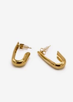 Gewinkelte Creolen, Gold