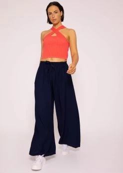 Halterneck Strick Top, Koralle -Sassyclassy SASSYCLASSY halterneck strick top koralle S3204B5796g2FFfu0EFZMbU