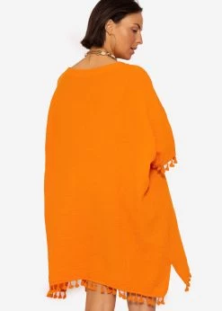 Musselin Tunika Mit Tassels, Orange -Sassyclassy SASSYCLASSY musselin tunika mit tassels orange S3204B5509 4hgwrkKrAlOQSZ