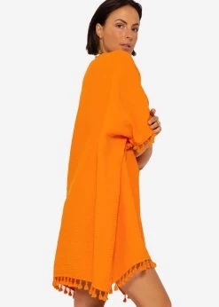 Musselin Tunika Mit Tassels, Orange -Sassyclassy SASSYCLASSY musselin tunika mit tassels orange S3204B5509 5PHfw1u1q7xIbK