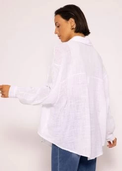 Oversize Bluse, Kurz, Mit Leinenstruktur, Weiß 20 Oversize Bluse, Kurz, Mit Leinenstruktur, Weiß -Sassyclassy SASSYCLASSY oversize bluse kurz mit leinenstruktur weiss S3203B5763 7jtqwiAJYuPEoo