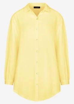 Musselin Bluse Oversize, Gelb 15 Musselin Bluse Oversize, Gelb -Sassyclassy SS2201B4490 Bust 2