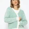 2-farbig Gerippter Cardigan - Offwhite-grün -Sassyclassy SassyClassy 2 farbig gerippter cardigan offwhite grun S3211C6711 5