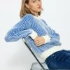 2-farbig Gerippter Pullover - Blau-offwhite -Sassyclassy SassyClassy 2 farbig gerippter pullover blau offwhite S3211P6666 1