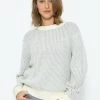 2-farbig Gerippter Pullover - Grau-offwhite -Sassyclassy SassyClassy 2 farbig gerippter pullover grau offwhite S3211P6667 4