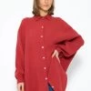 Musselin Bluse Oversize - Ziegelrot -Sassyclassy SassyClassy Musselin Bluse oversize Ziegelrot S3210E6542 6