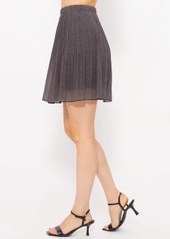 Plissée Ciffonrock Mit Vichy Print - Schwarz-weiß 11 Plissée Ciffonrock Mit Vichy Print - Schwarz-weiß -Sassyclassy SassyClassy Plissee chiffonrock mit print schwarz weiss S3209R6469 4