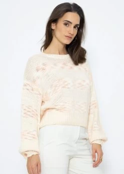 Pullover Mit Mulitcolor Streifen - Offwhite-beige -Sassyclassy SassyClassy Pullover mit mulitcolor Streifen offwhite beige S3211P6661 S 25Gy1tcElI7AGx