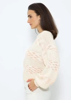 Pullover Mit Mulitcolor Streifen - Offwhite-beige -Sassyclassy SassyClassy Pullover mit mulitcolor Streifen offwhite beige S3211P6661 S 442f4aEQXk8hE3