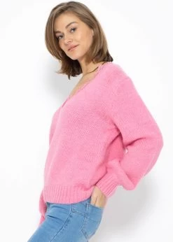 Pullover Mit Spitzen-Ausschnitt - Rosa -Sassyclassy SassyClassy Pullover mit spitzen Ausschnitt rosa S3207P6096 3