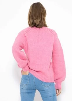 Pullover Mit Spitzen-Ausschnitt - Rosa -Sassyclassy SassyClassy Pullover mit spitzen Ausschnitt rosa S3207P6096 4