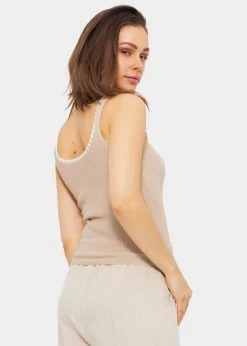 Strick Top Mit Bordüre, Beige -Sassyclassy SassyClassy Strick Top mit Bordure beige S3203B5783 8wRmVYDL39UW2aS20XfSmSzclG4