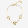 Armband Mit Kleeblättern - Gold -Sassyclassy SassyClassy armband mit kleeblattern gold S3211AB6570